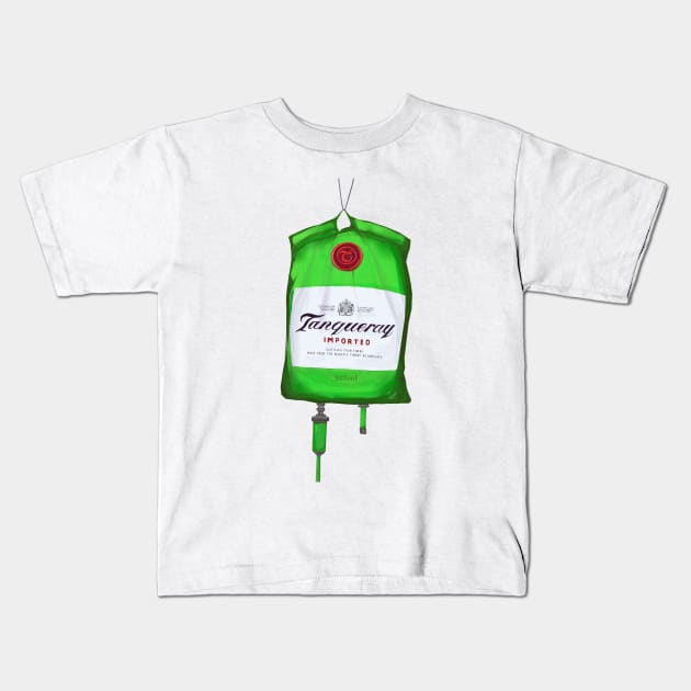 IV gin drip Kids T-Shirt by LauraGraves